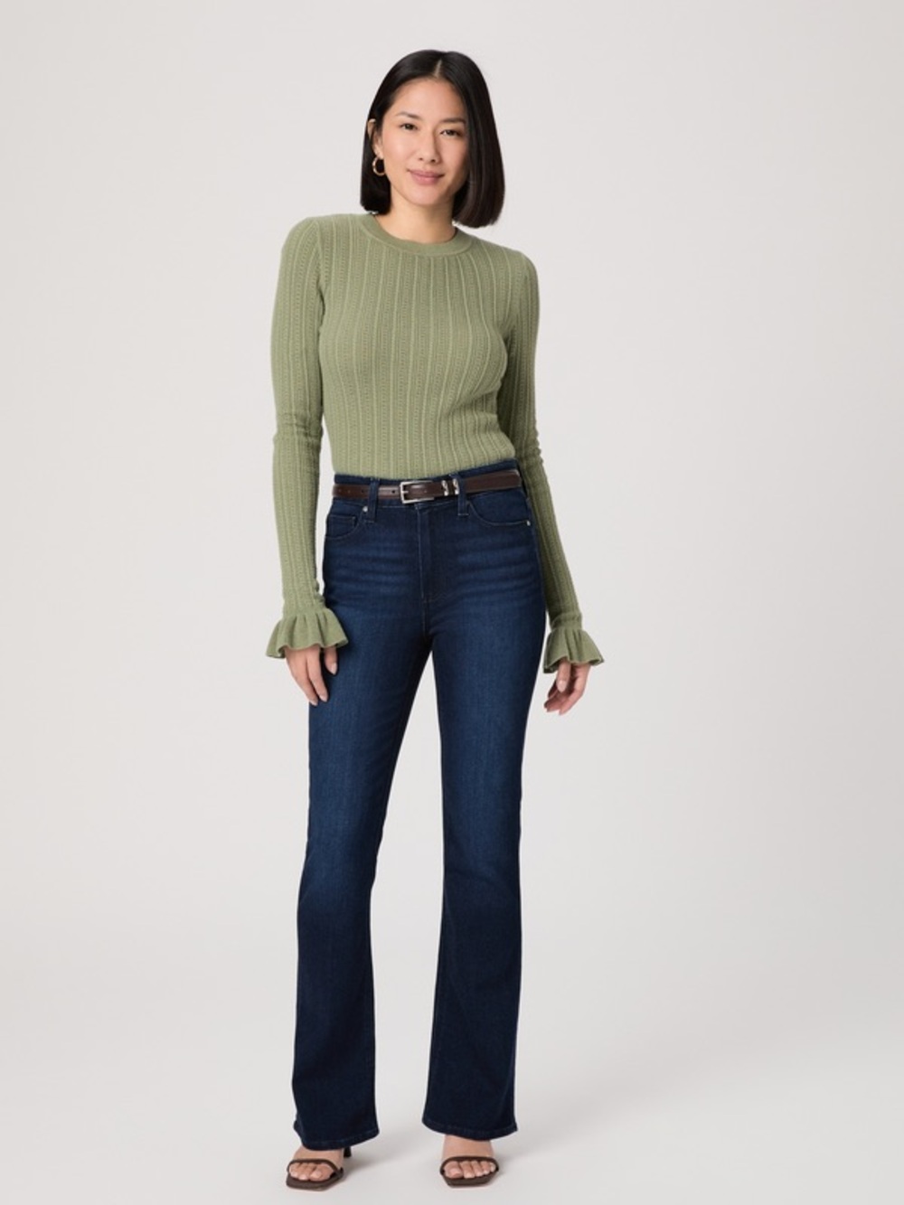 Paige High Rise Manhattan Jeans in Summer Breeze Sz 27 Sz Small
